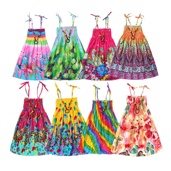 Little Girl's Dress/ Summer Girls Rainbow Beach Dress - Lillie