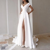 Women Long Dress - White Maxi Dress - Lillie 