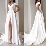 Women Long Dress - White Maxi Dress - Lillie 