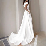 Women Long Dress - White Maxi Dress - Lillie 