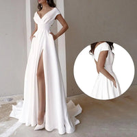 Women Long Dress - White Maxi Dress - Lillie 