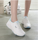 Casual Sneakers for Women/ White Trainers Platform Shoes - Lillie