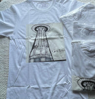 Hand drawing design Summer Style Unisex T- Shirts  / Cotton Men & Women Tee Top /  T-Shirts - Lillie - Lillie