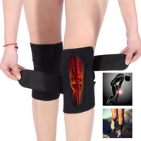 High Elastic Belted Knee Guard / Self Heating Tourmaline Magnetic Therapy Knee Brace Sleeves -01 pair/2pcs-Lillie - Lillie