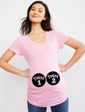 Pregnancy T-Shirt - Twin 1 & Twin 2 - Lillie