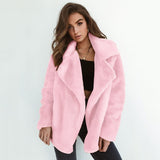 Long Sleeve Faux Fur Jacket for Women / Plus Size Winter thick Cardigan outerwear for women - Lillie