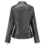 Short Leather Jacket for Women /Motor Biker Coat - Lillie