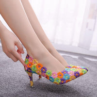 Women Multicolored Lace Shoes / Bridal Party Shoes for Women - Lillie