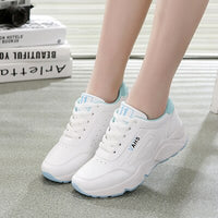 Casual Sneakers for Women/ White Trainers Platform Shoes - Lillie