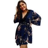 Summer style Floral Print Dress for women/ Plus size print short dress for women - Lillie