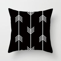 Striped Decorative Cushion covers / Black and White Geometric Decorative Pillowcases - Lillie