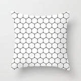 Striped Decorative Cushion covers / Black and White Geometric Decorative Pillowcases - Lillie