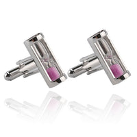 Trendy 4 Color Hourglass Cufflinks For Mens / Shirt Cuff Links Jewelry - Lillie