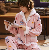 Women Sleepwear/Pajamas sets/Thick Coral Soft comfortable lovely looking sleepwear - Lillie