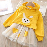 Baby Girls Dress / Girls T-Shirt Hooded Dress - Lillie