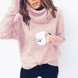 Women Knitted Turtleneck Sweater / Casual Soft polo-neck Jumper / Elasticity Pullovers for women - Lillie