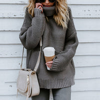 Cotton Knitted Turtleneck Women Sweaters - Lillie