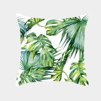Tropical Plants Cushion Cover / Green Leaves Decorative Pillowcases - Lillie