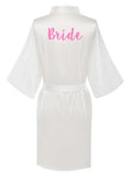 Wedding Bridal Robes/Champagne bathrobe bride satin-silk robe - Lillie