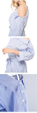 Blue Stripe Shirt Dress for Women - Lillie