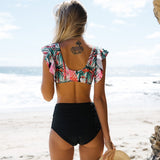 Sexy Bikinis for women /  New Double Shoulder Ruffle women Swimwear - Lillie