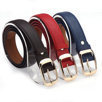 Leather Belts For Women /  Women's Metal Buckle Belt - Lillie