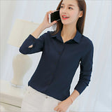Office/Business wear for women/ Casual Chiffon Long Sleeve Elegant Women Blouse - Lillie